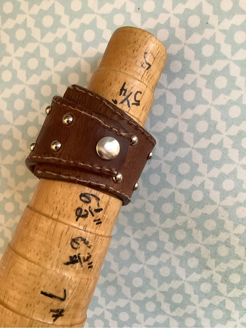 Leather cuff, adjustable 6-6 3/4” wrist